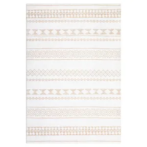 Geometric Area Rug Large 10x13 Washable Moroccan Retro Indoor Non-Slip Low Pile Beige