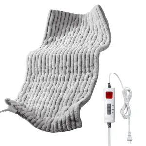 XXXL Weighted Electric Heating Pad - 33"x17" - 5.8 lb - 6 Heat Settings - Back Pain Relief - Shoulders and Cramps Relief - LCD Display Controller - Washable