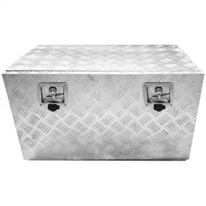 36 Inch Aluminum Tool Box for Pickup Truck Bed, RV Trailer - T-Handle Lock, Drop-Down Door, Corrosion-Resistant, Under-Vehicle Mount, Durable Storage