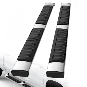6 Inch Running Boards Compatible with 2007-2018 Chevy Silverado/GMC Sierra 1500 Crew Cab,Stainless Steel Running Boards for 2007-2019 Silverado/Sierra 2500HD 3500HD Double Cab Side Step Nerf Bars