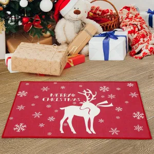Christmas Door Mat Outside Entrance Indoor/Outdoor Welcome Mat Floor Doormat for Home Decoration Christmas Rug Entryway Front Porch Decor Washable Door Mat Red 20’’x32’’