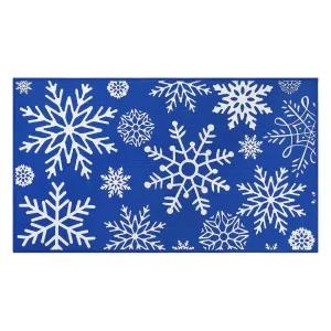 Christmas Doormat 20 x 32 mas Decorative Front Door Mat Outdoor Indoor Doormat Non-Skid Welcome Doormat Washable Floor Mats for Bedroom Living Room Kitchen Nursery, 20" x 32" Blue