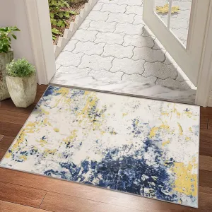 Area Rug 2x3 Small Rugs Abstract Rug Non-Slip Front Door Rugs Washable Rug Distressed Mat Throw Floor Carpet for Bedroom Rug for Living Room