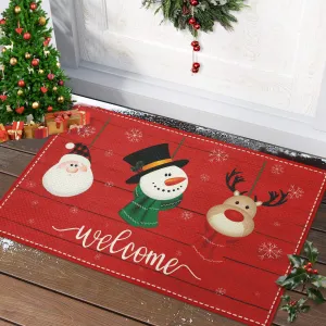 Christmas Doormats Front Door Mat Xmas Indoor Doormat Floor Mats Non-Slip Entryway Door mat Christmas Decorative Doormats, 17" x 29"