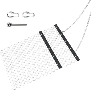 4x3ft ATV Chain Drag Harrow Driveway Drag Chain Mat for ATVs, UTVs, Garden Lawn Tractors