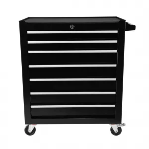 Rolling Tool Chest 7 Drawers Portable Tool Box With Wheels For Garage Workshop Home Use Black