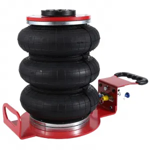 3 Ton 6600lbs Triple Bag Air Jack, 15.75" Lift, Non-Slip Handle