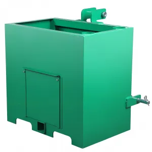 3 Point Ballast Box, 800lbs Capacity, Standard 2 inch Hitch Receiver, Green