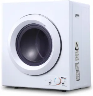 Portable Clothes Dryer, Laundry Dryer Dries Up to 14.4lbs Compact Laundry Dryers, 2.65 cu.ft Front Load Tumble Stainless Steel Electric Dryer Machine with Stainless Steel Tub & Easy Control Knob