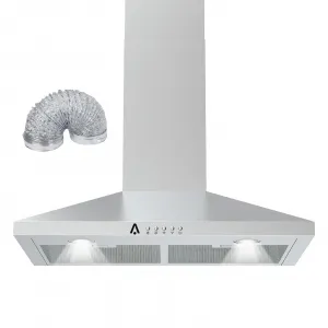30" Wall Mount Range Hood with 2m Duct and 5-Layer Filters