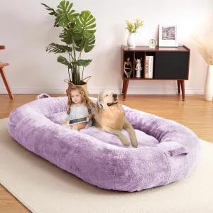 Giant Dog Bed for People, Washable & Plush Human Sized Dog Bed for Men and Women, Large Dog Bed Suitable for Adults, Anti-Slip Bean Bag for Large Dogs, Human-Sized Bed, 71"x43.3"x10"