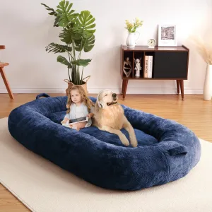 Giant Dog Bed for Men and Women, 75"x48"x14" - Washable & Plush Dog Bed for People, Suitable for Adults，Human-Sized Bed