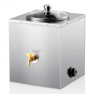 6.6 Qts Candle Wax Melter: Pour Spout, Temperature Control, and Easy-Clean Pot for Candle and Soap Making Business