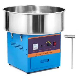 1000W Commercial Cotton Candy Machine 21" Stainless Steel Bowl Digital Temp Control 149-473℉ Sugar Scoop Drawer for Parties Carnivals