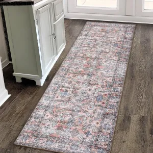 Runner Rug 2x6 Washable Rugs Runners for Hallways Bohemian Rugs for Bedroom Non Slip Kitchen Mat with Rubber Backing Oriental Area Rug Indoor Mats for Front Door Entry Living Room 2'x6'