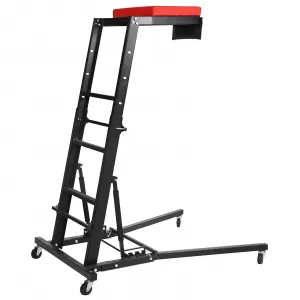 Heavy-Duty Topside Creeper | 400 LBS Capacity & Adjustable Height (47.7"-65.2"), Padded Deck with 4 Swivel Casters for Auto Repair and Maintenance , Black