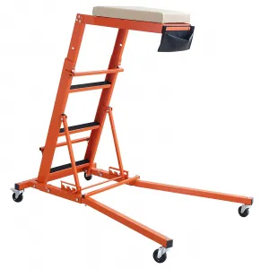 Automotive Top Creeper, 48"- 66" Adjustable Height, 3 Types of Angle Adjustable Top Automotive Creeper, 400 LBS Capacity Engine Creeper for Home Garage, Workshop Repair Maintenance, Orange