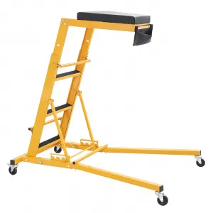 Automotive Engine Creeper, Engine Creeper with Adjustable Height 48" to 66"，400 LBS Engine Creeper, 4 Swivel Caster Wheels, Auto Repair and Maintenance - Yellow