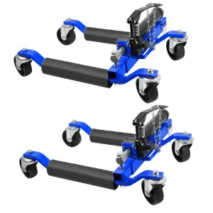 1500Lbs Car Wheel Dolly Set 2-Pack – Hydraulic Tire Jack for Truck, RV & Trailer Positioning Blue