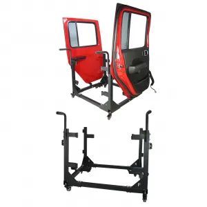 for Jeep Door Hanger Storage Rack Bracket Holder Compatible with 1987-2023 Jeep Gladiator JT & Wrangler JK JL TJ YJ JKU JLU Removable Stand Cart Sliding 2/4 Door