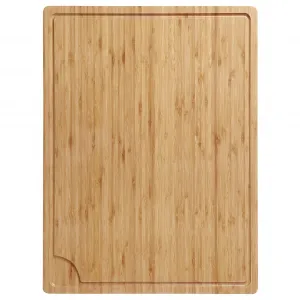 Extra Large Bamboo Cutting Board for Kitchen, Over the Sink Cutting Board, Heavy Duty Wood Butcher Block Chopping Board with Juice Groove, Wood Serving Tray for Cheese Charcuterie Turkey, 24 x 18