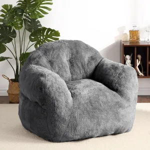 Bean Bag Chair, 39" Bean Bag Couch Kids Bean Bag Chair with Filler Included, Beanbag Chair Soft Adult Bean Bag Sofa Chair Floor Sofa for Gaming Reading, Dark Gray