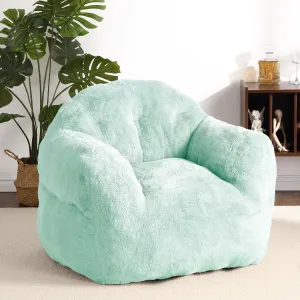 Bean Bag Chair with Filler, 51” Giant Bean Bag Sofa for Adults Kids, Soft Cozy Large Beanbag Sofa Chair with Armrests for Living Room Bedroom, Mint Green