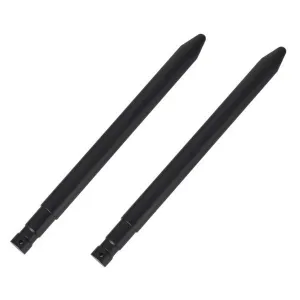 17" Stabilizer Hay Bale Spear Attachment, Pair Quick Attach Bale Spike Without Sleeves, Black Powder Coated Hay Bale Forks Handing Equipment Fit for for Skid Steer Mount Plate Tractors Loaders