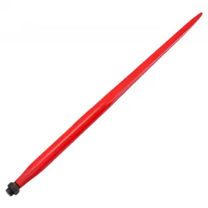 49" Hay Spear Bale Spike 4000 lbs Capacity, Heat-Treated Spring Steel, Powder-Coated, Quick Attach, Fits Bobcat Tractors, Farm Use