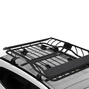 Roof Rack Cargo Basket: Line Style Anti-Rust Rooftop Cargo Carrier for SUV, Car and Truck, 50 x 38 x 6.3 Inches, Load Capacity 220 Pounds