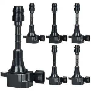 6 Pack Ignition Coil Set Compatible with Nissan 350Z Altima Frontier NV1500 Pathfinder Quest Xterra Infiniti FX35 G35 I35 M35 QX4 for GN10246 22433AL615