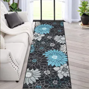 Runner Rug 2x6 Modern Rug Hallway Washable Runner Rug Floral Print Floor Cover Floral Rug Retro Mat Accent Rug Bathroom Laundry Room Bedroom Office Farmhouse