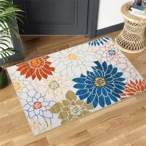 Area Rug 6x9 Non Slip Modern Rug Thin Machine Washable Rug No Shedding Large Rug with Low Pile for Living Room, Bedroom, Dining Room, Beige