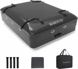 Rooftop Cargo Carrier Bag, 15 Cubic Feet Heavy Duty Waterproof Rooftop Car Bag,Fits for All Cars with/Without Rack,8 Door Hooks,Storage Bag - 15 Cubic Feet