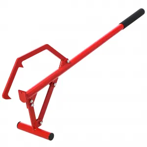 51" Forestry Equipment Log Lifter - Heavy Duty Adjustable Steel Tool for 3-25 Inch Logs w/11" Non-Slip Grip & Red Finish