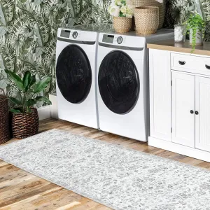 8x10 Area Rugs for Bedroom Washable Rugs Boho Rug for Living Room Vintage Rug Non Slip Carpet Floral Throw Rugs Large Rug Stain Resistant Office Rug Classroom Rug 8'x10' Light Grey