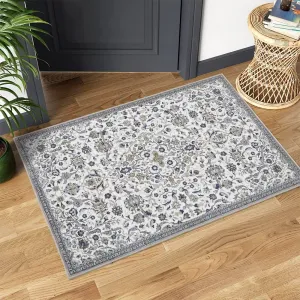 2x3 Rug Entry Rug Washable Rugs Boho Rug Non Slip Small Rug Door Mat Floral Throw Rugs Bathroom Rugs Oriental Rug Carpet for Bedroom Stain Resistant Entryway Rugs Indoor Rug 2'x3' Multi