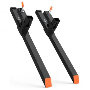 43’’ 1500lbs Clamp on Pallet Fork, Heavy Duty Quick Attach Bucket Fork for Tractor Loader Skid Steer, Pallet Forks without Adjustable Stabilizer Bar