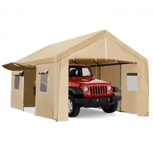 13'x20' Heavy Duty Car Canopy Storage Shed, Portable Garage
