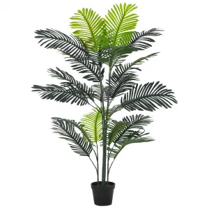 Artificial Fake Palm Tree 6FT Large Fake Silk Tree with Pot Faux Tropical Palm Silk Plant for Indoor Outdoor House Home Office Garden Modern Decoration Housewarming Gift
