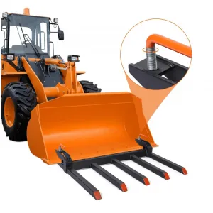 42" Clamp-On Debris Forks - 2500LB Capacity, 5-Tine Steel Design for Tractors & Skid Steers (Durable, Easy Install, Farm/Construction)