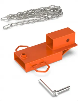 2" Forklift Trailer Hitch Attachment, Hitch Receiver Towing Adapter with Chain