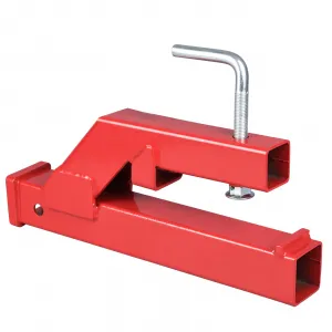 Clamp On Trailer Hitch 2" Ball Mount Adapter Compatible With Deere Bobcat Tractor Bucket Red 18"x2.5"x7"