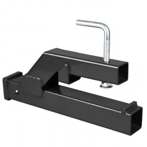 Clamp On Trailer Hitch 2" Ball Mount Adapter Compatible With Deere Bobcat Tractor Bucket Black 18"x2.5"x7"