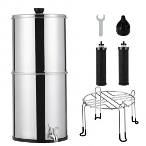 2.25G Stainless-Steel Gravity Water Filter System for Camping/Home - Basic Version
