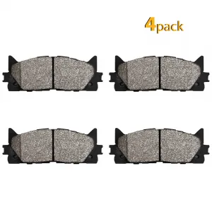 Rear Brake Pads with Hardware, 4 PCS Ceremic Brake Pads Set