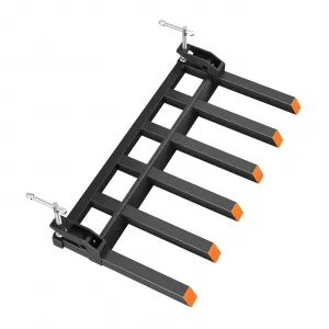 Pallet Forks Heavy Duty 58" x 31", 4000lbs Capacity, 6 Tines, Adjustable Pull-Out Bolts, Easy Install for Loaders and Skid Steers