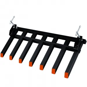 68" Clamp-On Debris & Pallet Forks – 6000-LB Heavy-Duty Attachment for Loader Bucket, Skid Steer & Tractors