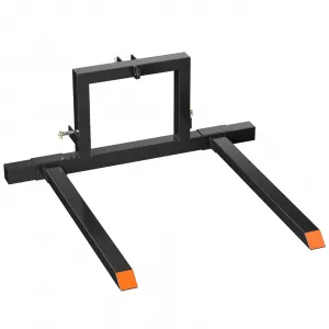 3-Point Tractor Pallet Fork 1500LBS Capacity - Adjustable Heavy-Duty Fork Attachment for Skid Steer, Front Loader - High Strength Steel Construction