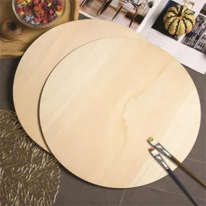 12 Pieces 12 Inch Wood Circles Crafts, Round Wooden Door Hanging Sign, Unfinished Blank Wooden Rounds Slice Cutouts for DIY Crafts Painting Christmas Decor Wood Color One Size